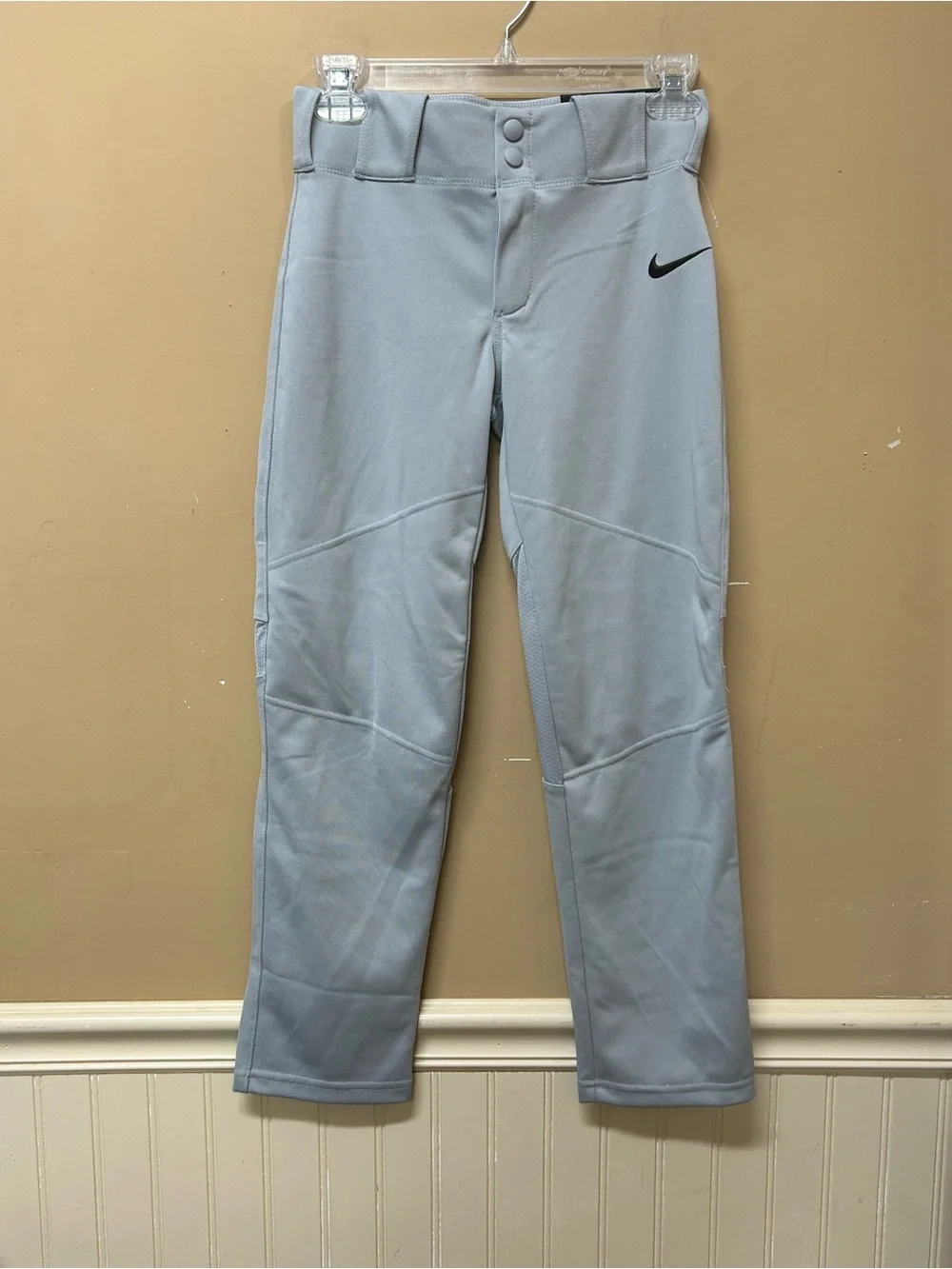 Nike Vapor Pro Boys Medium Gray Baseball Pants 747237 052Polyester NWT